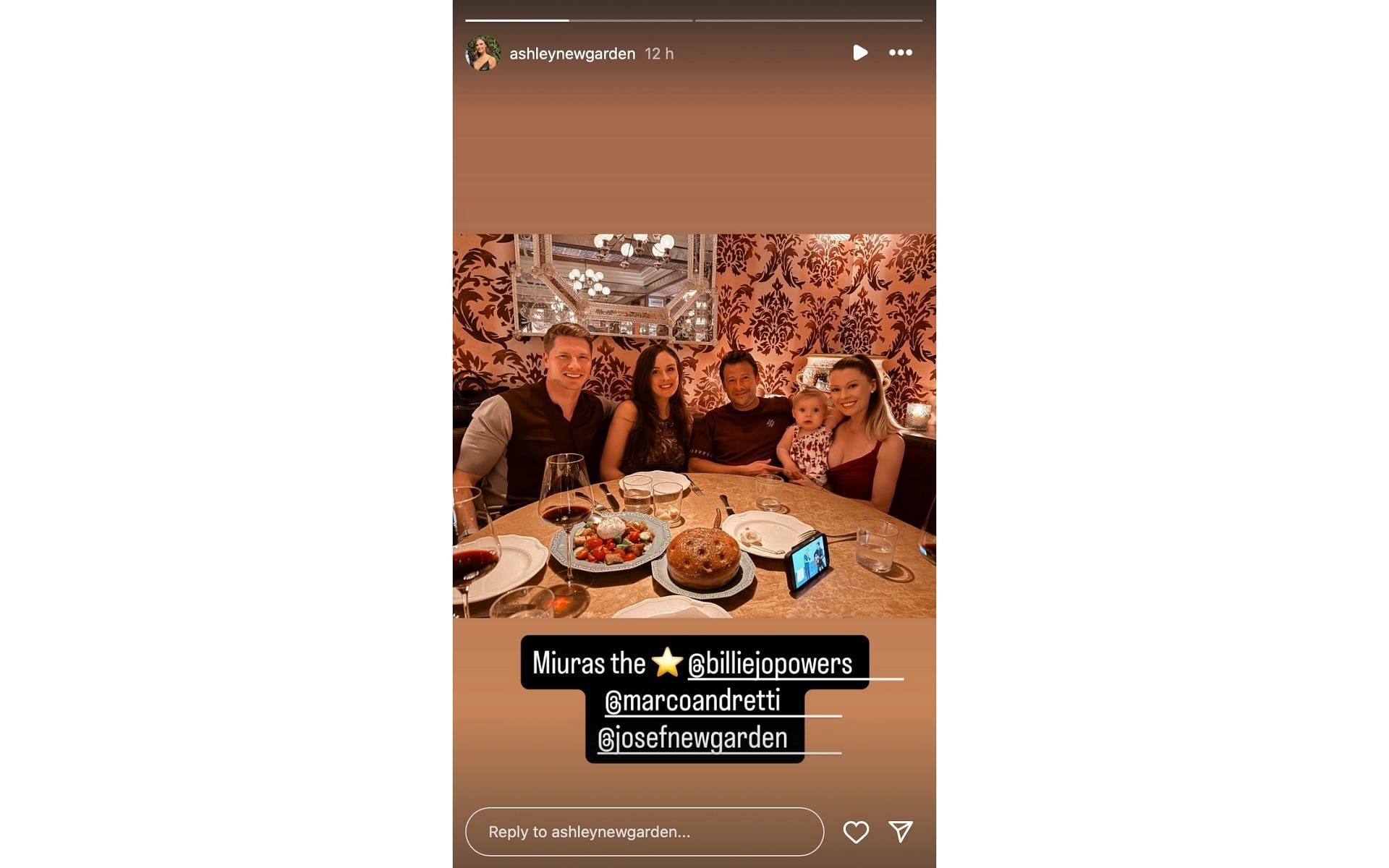 Ashley Newgarden's Instagram story on June 30 | Source: Instagram/@ashleynewgarden